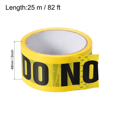 Harfington Uxcell Caution Warning Stripe Sticker Adhesive Tape Bold DO NOT ENTER Marking, 82 Ft x 2 Inch(LxW), Yellow Black for Workplace Wet Floor Caution