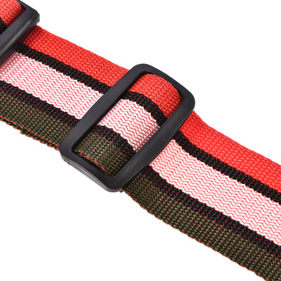 Harfington Uxcell Luggage Straps Suitcase Belts with Buckle Label, 2Mx5cm Adjustable PP Travel Bag Packing Accessories, Multi Color (Red Pink Dark Green) 2Pcs