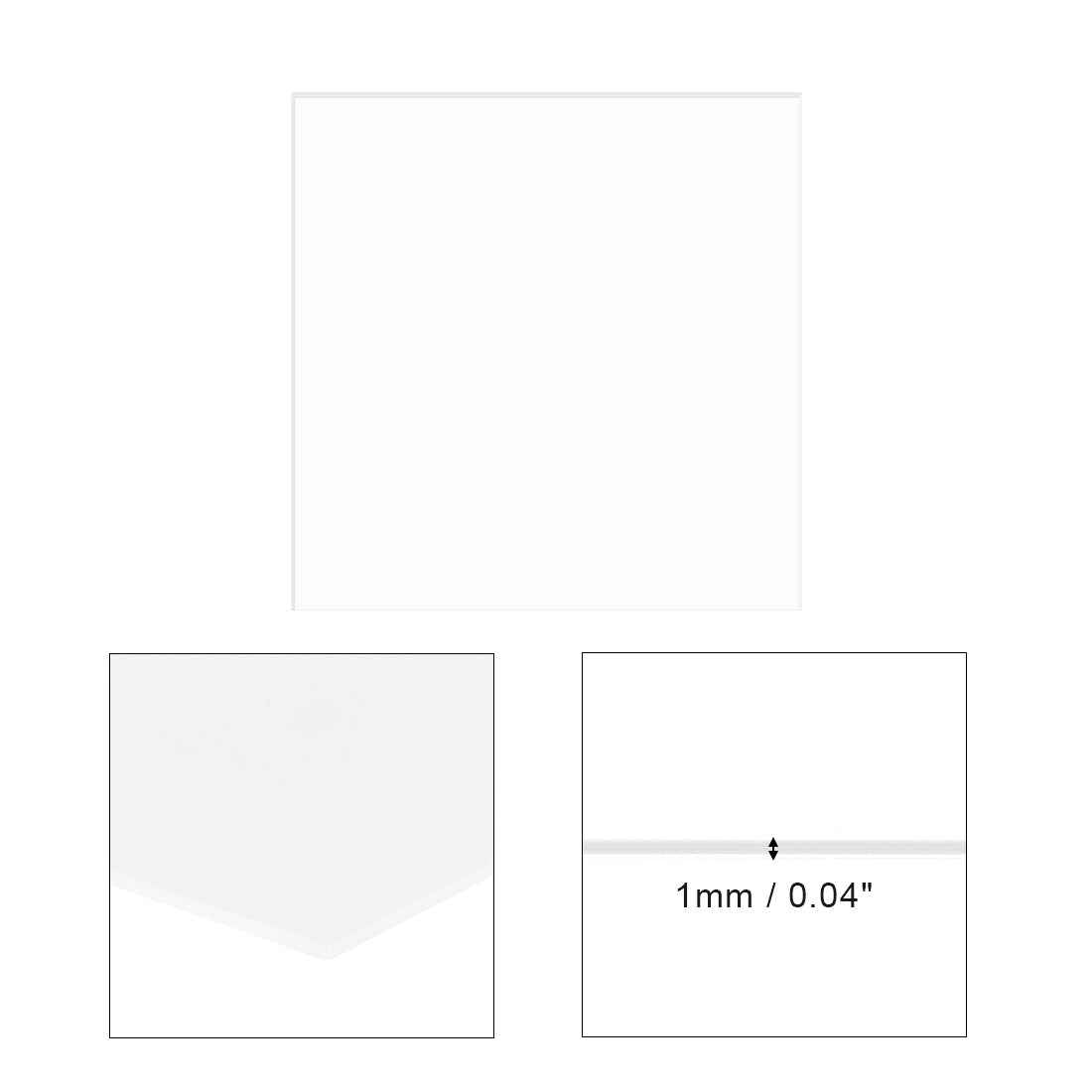uxcell Uxcell Acrylic Sheet,Clear,1mm Thick,10cm x 10cm,Plastic Board