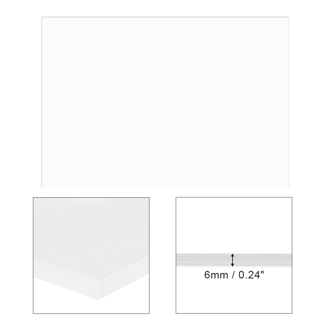 uxcell Uxcell Acrylic Sheet,Clear,6mm Thick,20mm x 30cm,Plastic Board