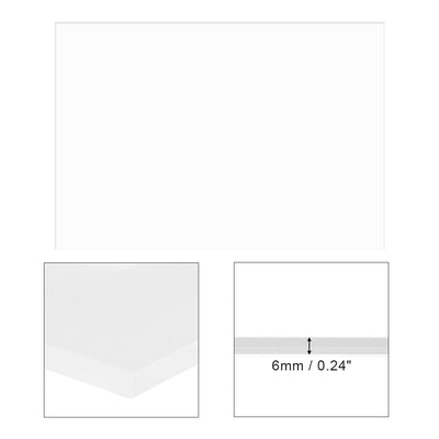 Harfington Uxcell Acrylic Sheet,Clear,6mm Thick,20mm x 30cm,Plastic Board