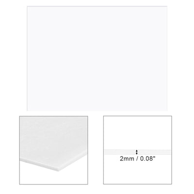 Harfington Uxcell Acrylic Sheet,White,2mm Thick,25cm x 40cm,Plastic Board