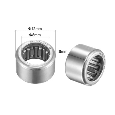 Harfington Uxcell Needle Roller Bearings, Open End, Stamping Steel Drawn Cup Metric