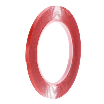 uxcell Uxcell 13/64 Inch x 16Ft Heat Resistant Acrylic Double Sided Adhesive Tape for Touch Screen Repairing 1mm Thickness Clear with Red Protect Film