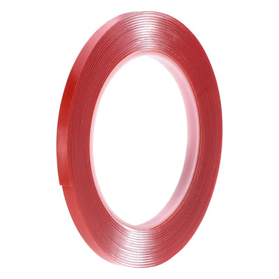 uxcell Uxcell 15/64 Inch x 16Ft Heat Resistant Acrylic Double Sided Adhesive Tape for Touch Screen Repairing 1mm Thickness Clear with Red Protect Film