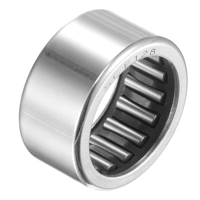 Harfington Uxcell Needle Roller Bearings, Open End, Stamping Steel Drawn Cup Chrome Steel Rollers, Inch