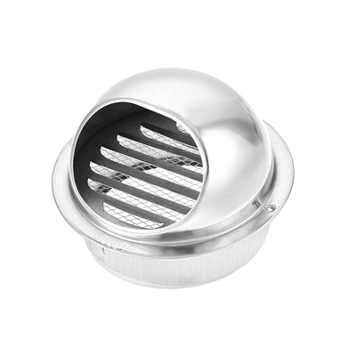 Harfington Uxcell Spherical Air Vent 4.7 Inch 120 mm 304 Stainless Steel Thickened Ducting Ventilation Exhaust Grille Cover Wall Vent