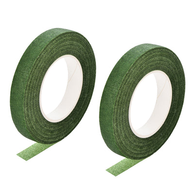 Harfington Uxcell 2Roll 1/2"x30Yard Green Floral Tape Flower Adhesives Floral Arrangement Kit