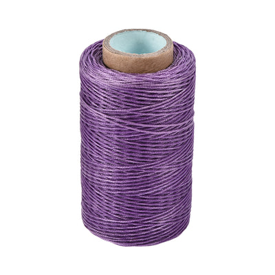 Harfington Uxcell Leather Sewing Thread 273Yards 150D/1mm Waxed Cord Stitching Flat Thread, Purple