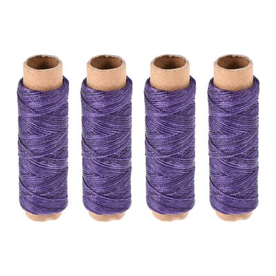Harfington Uxcell Leather Sewing Threads Polyester Flat Waxed Cords