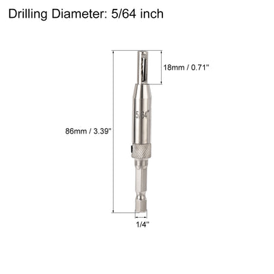 Harfington Uxcell Self Centering Hinge Tapper Core Drill Bit, Hole Puncher, 5/64 Diameter, for Woodworking, Silver
