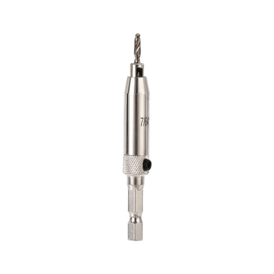 Harfington Uxcell Self Centering Hinge Tapper Core Drill Bit, Hole Puncher, 7/64 Diameter, for Woodworking, Silver