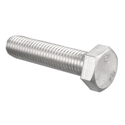 uxcell Uxcell Hex Bolt 304 Stainless Steel, Fully Threaded Hexagonal Head Screw Bolts