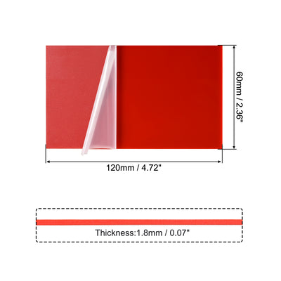 Harfington Uxcell Acrylic Sheet Clear Cast,Red,2.36 x 4.72-Inch,0.07inch Thick