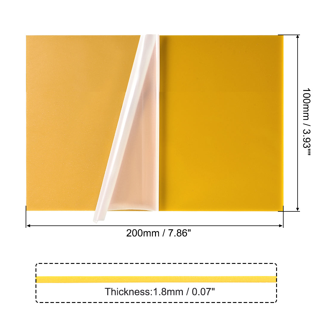 uxcell Uxcell Acrylic Sheet Cast,Yellow,3.93 x 7.86-Inch,0.07inch Thick