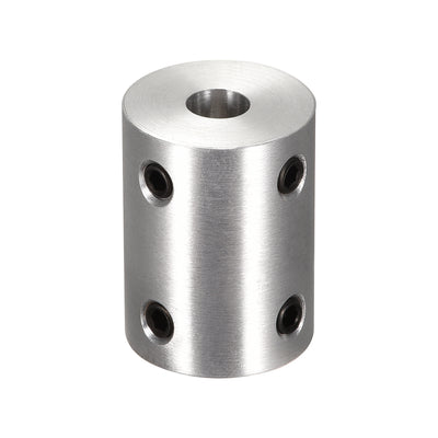 Harfington Uxcell 10mm to 10mm Bore Rigid Coupling 25mm Length 20mm Diameter Aluminum Alloy Shaft Coupler Connector Silver