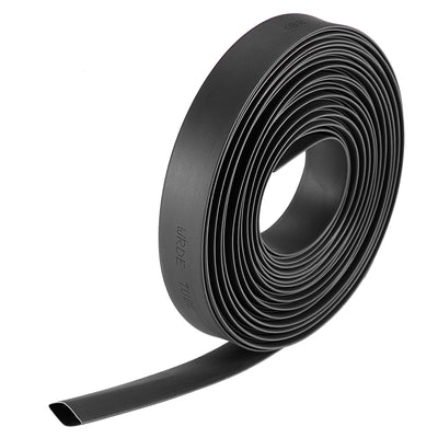 Harfington Uxcell Heat Shrink Tubing, 5/16"(8mm) Dia 13.7mm Flat Width 2:1 rate 7m - Black