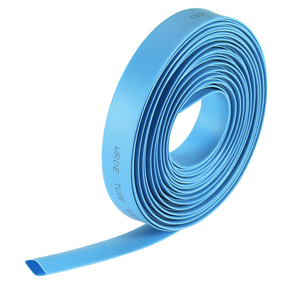 Harfington Uxcell Heat Shrink Tubing, 5/16"(8mm) Dia 13.7mm Flat Width 2:1 rate 7m - Blue