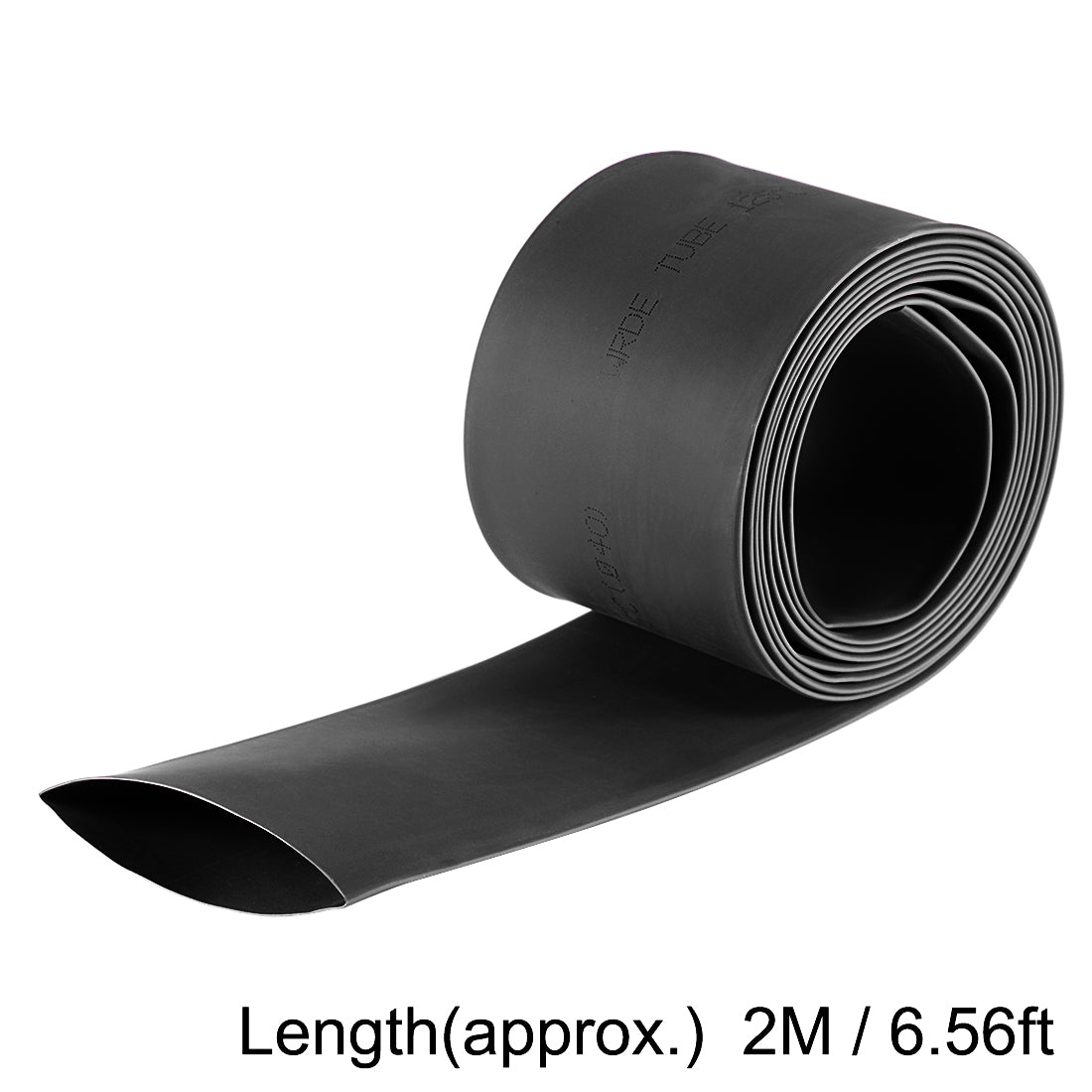 uxcell Uxcell Heat Shrink Tubing, 40mm Dia 66mm Flat Width 2:1 rate 2m - Black