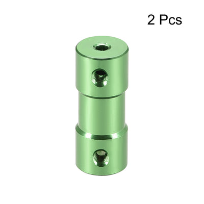 Harfington Uxcell 3mm to 3.17mm Bore Rigid Coupling 25mm Length 10mm Diameter Aluminum Alloy Shaft Coupler Connector Green 2pcs