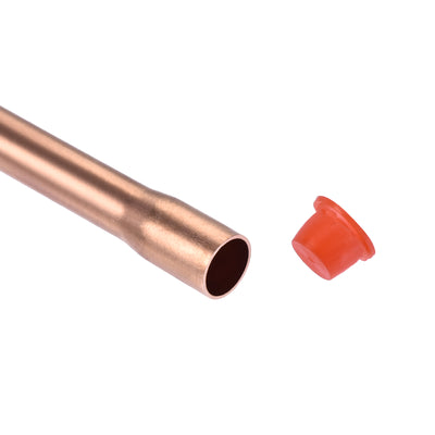 Harfington Uxcell Brass Pipe Fitting, 1/2 SAE Flare Connector Male Thread Adapter with Copper Tube for Air Conditioner HVAC System