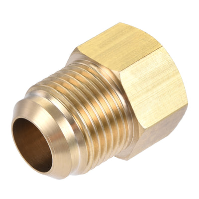 Uxcell Uxcell Brass Pipe fitting, 1/2 SAE Flare Male 3/8 SAE Female Thread, Tubing Adapter Connector, for Air Conditioner Refrigeration