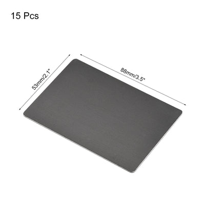 Harfington Uxcell Blank Metal Cards, Anodized Aluminum Plate for DIY Laser Printing