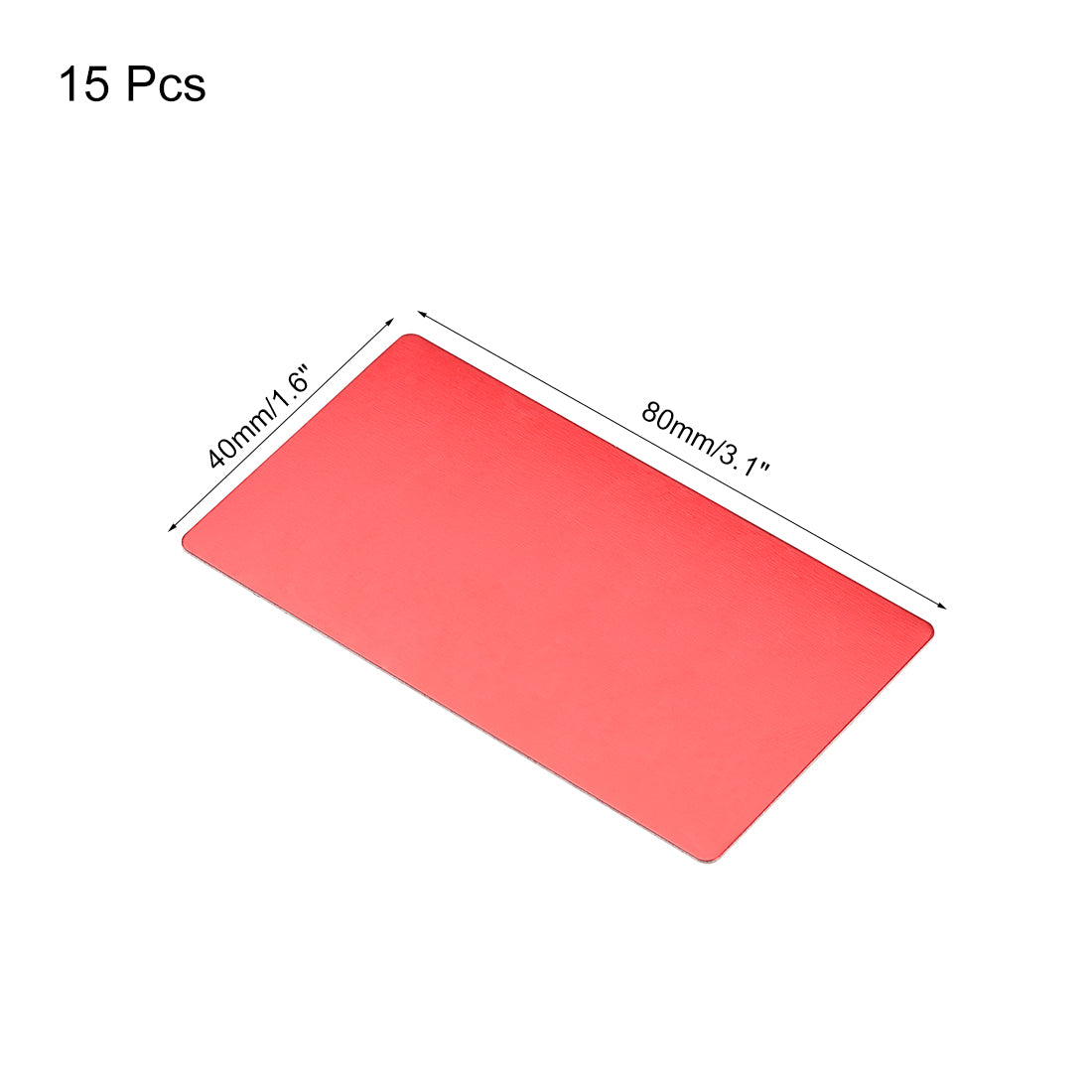 uxcell Uxcell Blank Metal Card, Anodized Aluminum Plates for DIY Laser Printing