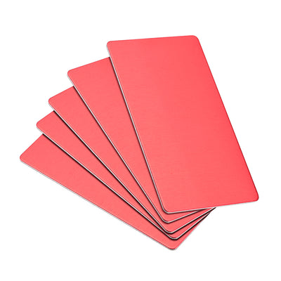 Harfington Uxcell Blank Metal Cards Anodized Aluminum Plate for DIY Laser Printing
