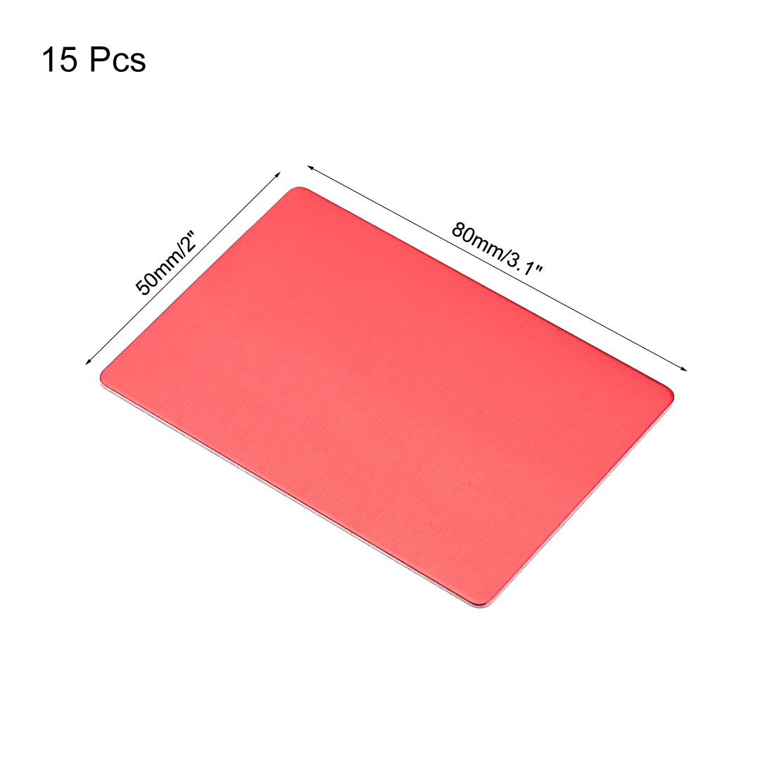 uxcell Uxcell Blank Metal Card, Anodized Aluminum Plates for DIY Laser Printing