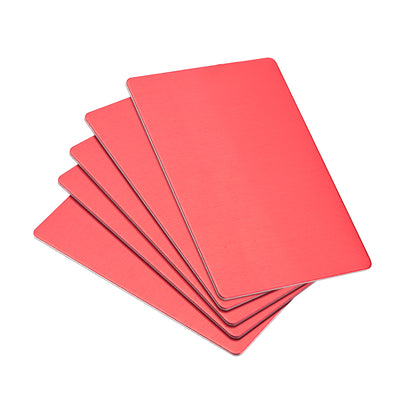 Harfington Uxcell Blank Metal Cards Anodized Aluminum Plate for DIY Laser Printing