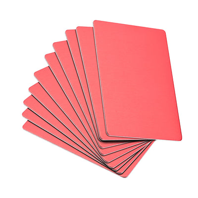 Harfington Uxcell Blank Metal Cards, Anodized Aluminum Plate for DIY Laser Printing