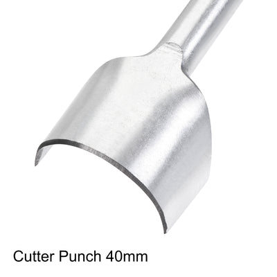 Harfington Uxcell Half-Round Leather Cutter Punch 50mm Strap End Punch Tool for DIY Craft