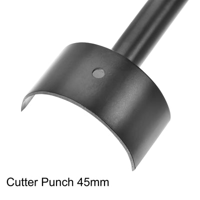 Harfington Uxcell Half-Round Leather Cutter Punch 15mm Anti-Rust Strap End Punch Tool for DIY