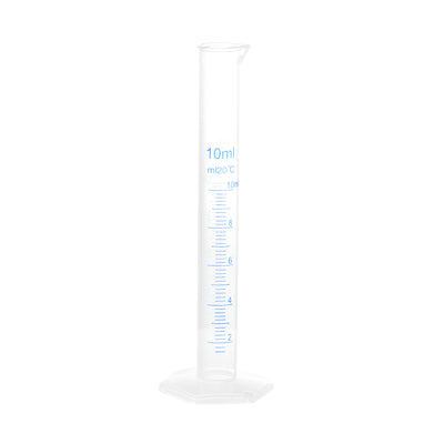 Harfington Uxcell Plastic Graduated Cylinder, 10ml Measuring Cylinder,  2-Sided Metric Marking