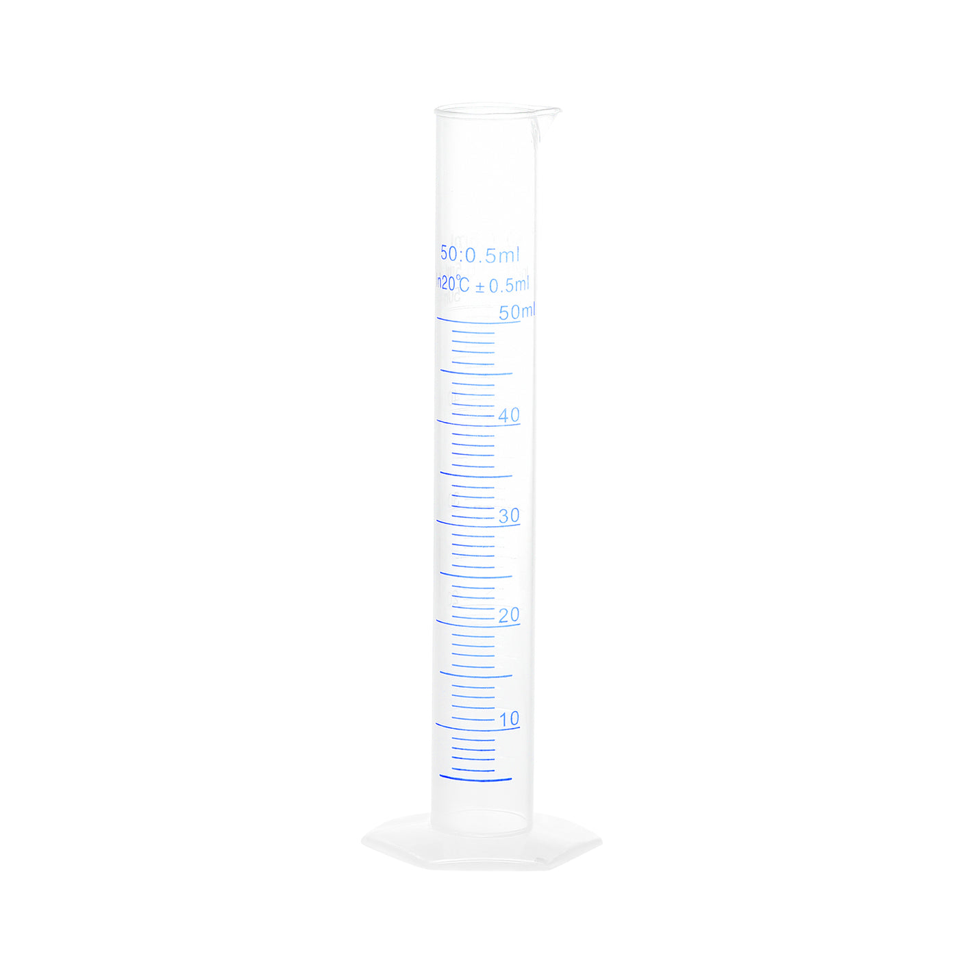 uxcell Uxcell Plastic Graduated Cylinder, 50ml Measuring Cylinder, 2-Sided Metric Marking