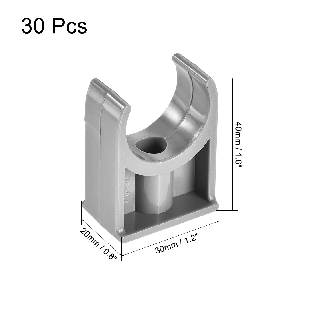 Uxcell PVC Pipe Clamps Clips, for TV Trays Tubing Hose Hanger Support