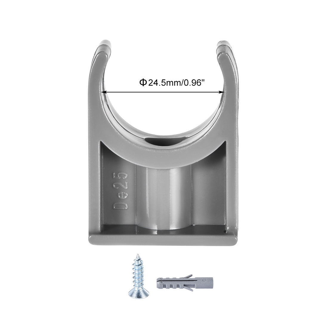 Uxcell PVC Pipe Clamps Clips, for TV Trays Tubing Hose Hanger Support