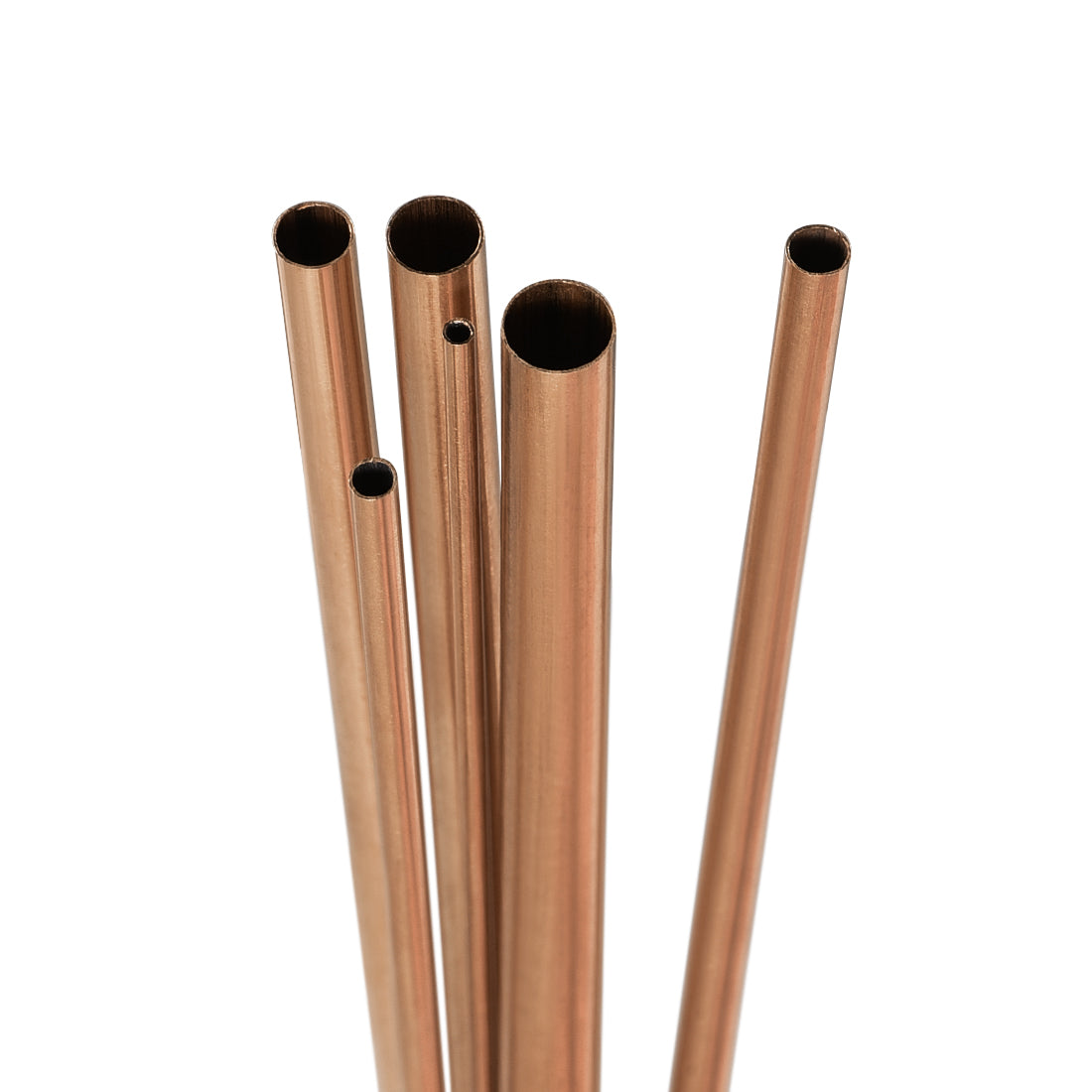 Uxcell Uxcell Copper Tube, 2mm 3mm 4mm 5mm 6mm 7mm OD x 0.5mm Wall Thickness 300mm Length Seamless Round Pipe Tubing, Pack of 6