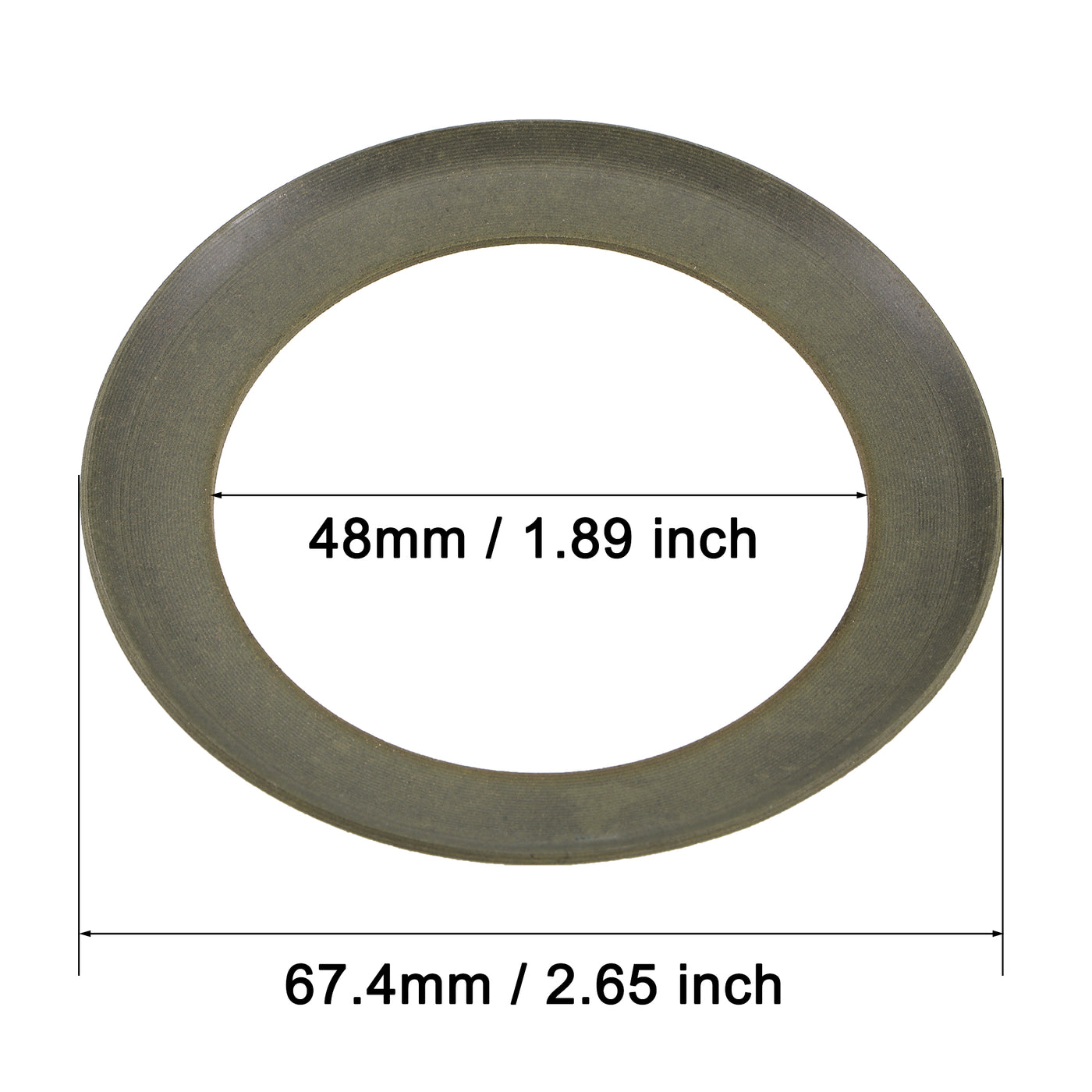 Uxcell Uxcell Air Compressor Compression Piston Ring Replacement Part 67.4mm OD 48mm ID 0.8mm Thickness, Dark Green