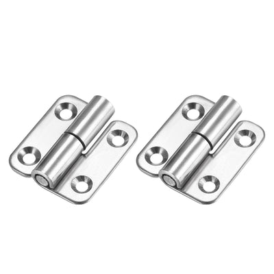 uxcell Uxcell Lift Off Hinge , Right Handedness Mini Stainless Steel Hinge Detachable Slip Joint Small Flag Hinges 37mm Long 33mm Open Width 2pcs
