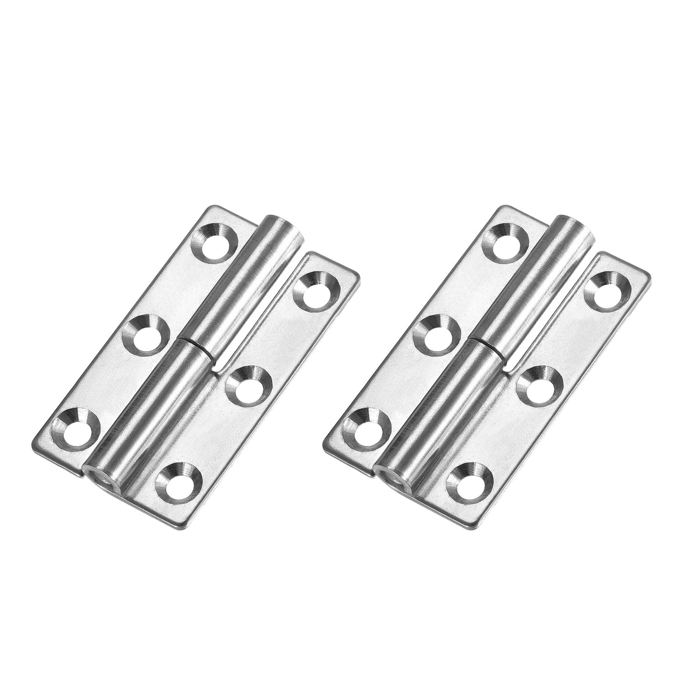 uxcell Uxcell Lift Off Hinge , Right Handedness Mini Stainless Steel Hinge Detachable Slip Joint Small Flag Hinges 64mm Long 37mm Open Width 2pcs