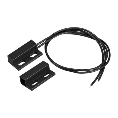 Harfington Uxcell Wired Door Contact Sensor NC Surface Mount Magnetic Reed Switch Black