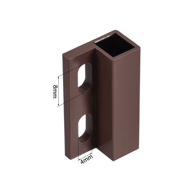 Harfington Uxcell Wired Door Contact Sensor NO NC Surface Mount Magnetic Reed Switch Brown 3 Pcs