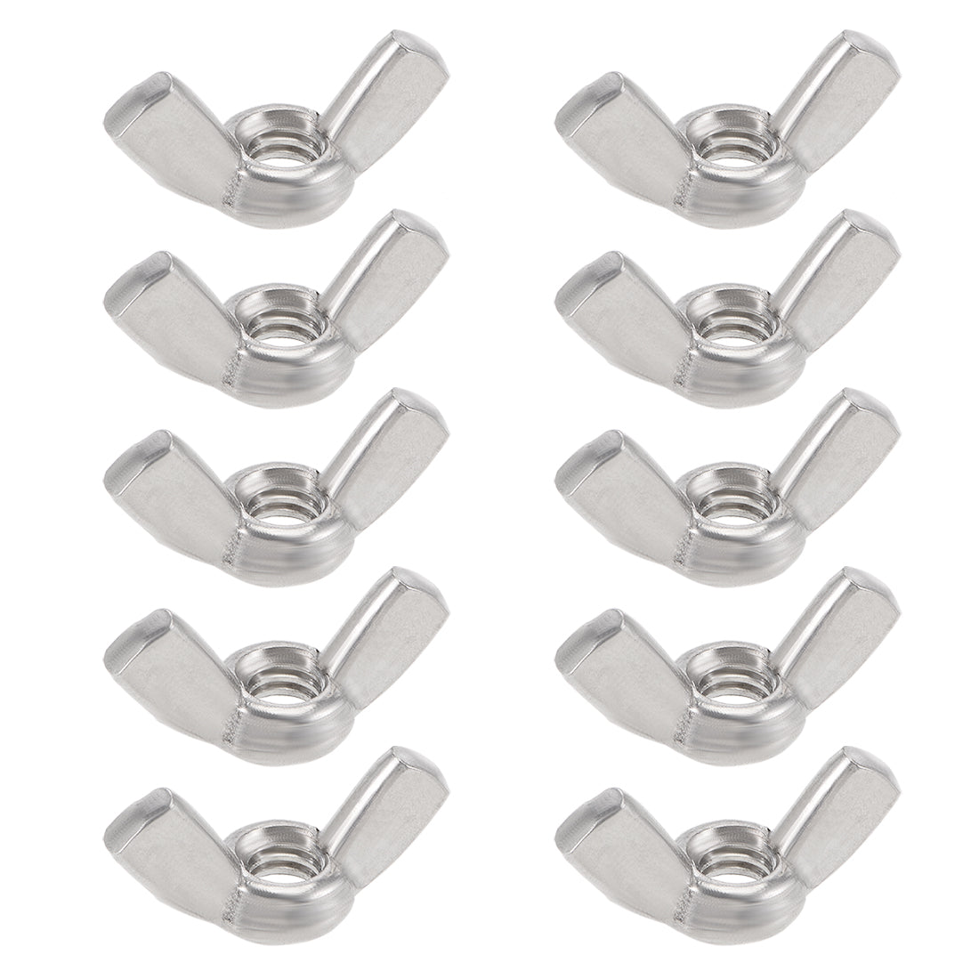 uxcell Uxcell #1/4"-20 Wing Nuts 304 Stainless Steel Shutters Butterfly Nut 10pcs