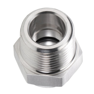 Harfington Uxcell Oil Liquid Level Gauge Sight Glass NPT Male Threaded 304 Stainless Steel Air Compressor Fittings, Silver Tone