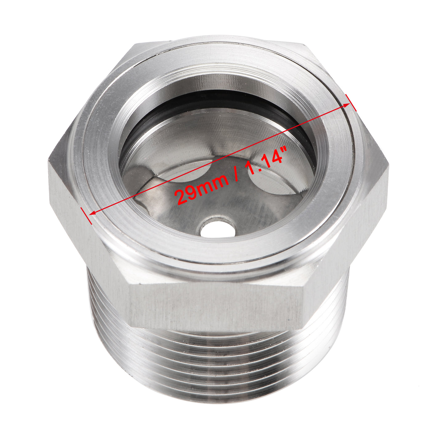 uxcell Uxcell Oil Liquid Level Gauge Sight Glass NPT Male Threaded 304 Stainless Steel Air Compressor Fittings with Gasket
