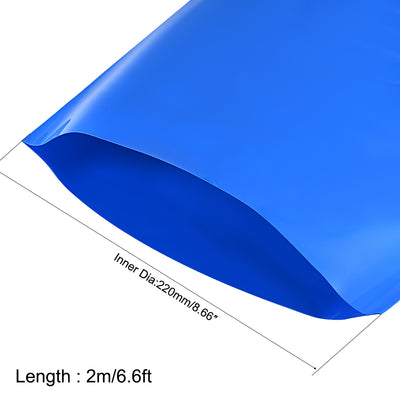 Harfington Uxcell Battery Wrap, 350mm Width 2m PVC Heat Shrink Tube Wraps Blue