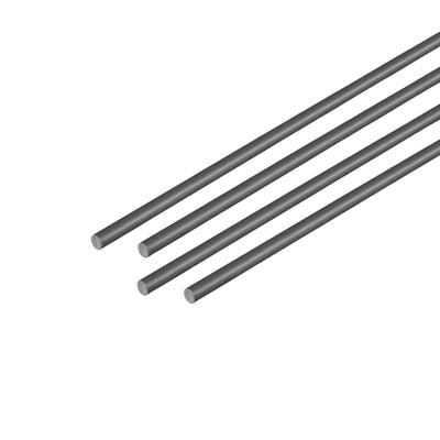 Harfington Uxcell Carbon Fiber Rod 5mm, 500mm/19.6inch Length for RC Airplane Matte Pole, 4pcs