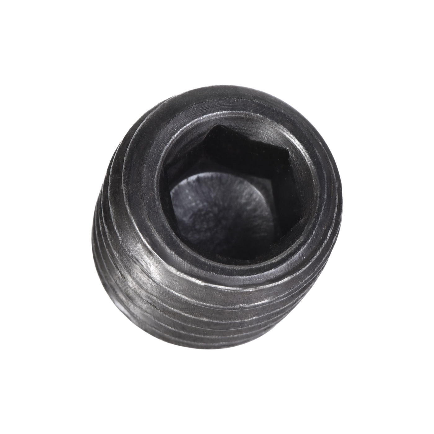 Uxcell Uxcell Carbon Steel Internal Hex Thread Socket Pipe Plug M22x1.5 Male Thread Black 5Pcs
